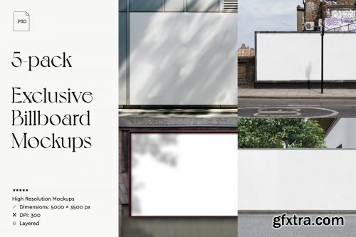 5-Pack Exclusive Billboard Mockups