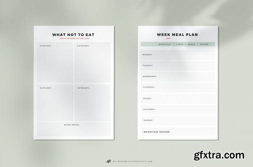 CreativeMarket - Weekly Meal Plan - Printable 4969261