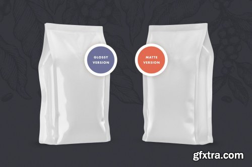 CreativeMarket - Coffee Bag Mockup Set 5186940