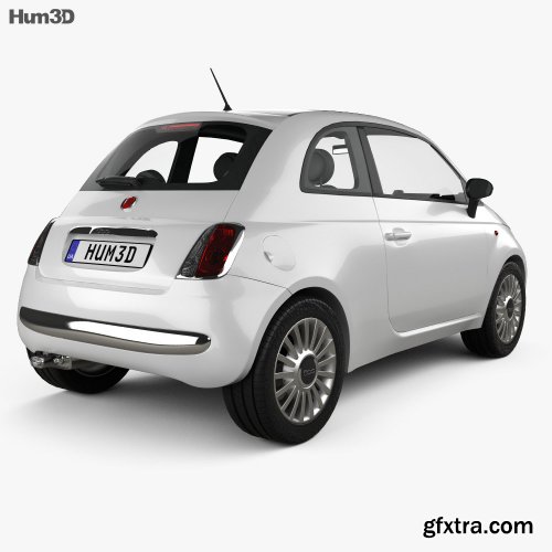 Fiat 500 2010 3D model