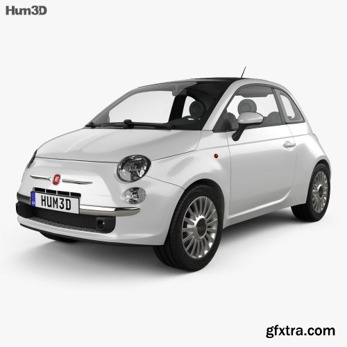 Fiat 500 2010 3D model