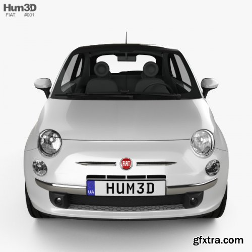 Fiat 500 2010 3D model