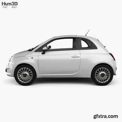 Fiat 500 2010 3D model