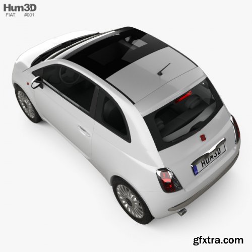 Fiat 500 2010 3D model