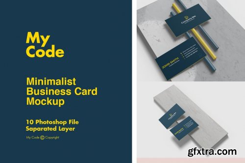 CreativeMarket - Minimalist Business Card Mockup 4924317