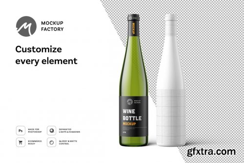 CreativeMarket - Wine Bottle Mockup Vol.3 4795148