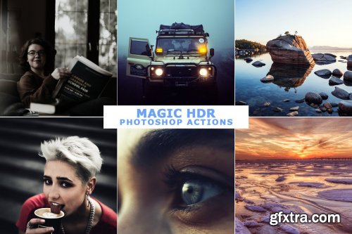 CreativeMarket - 200 Magic HDR Photoshop Actions 4633299