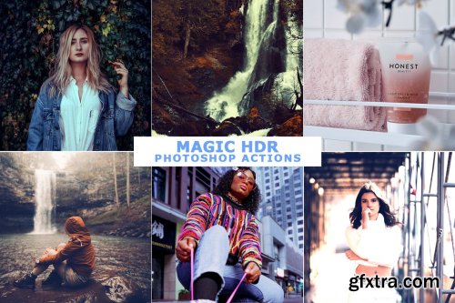 CreativeMarket - 200 Magic HDR Photoshop Actions 4633299