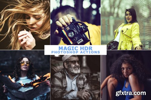 CreativeMarket - 200 Magic HDR Photoshop Actions 4633299