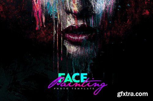 CreativeMarket - Face Painting Photo Template 4610923