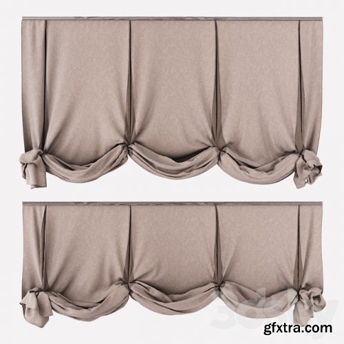 London curtains in two positions