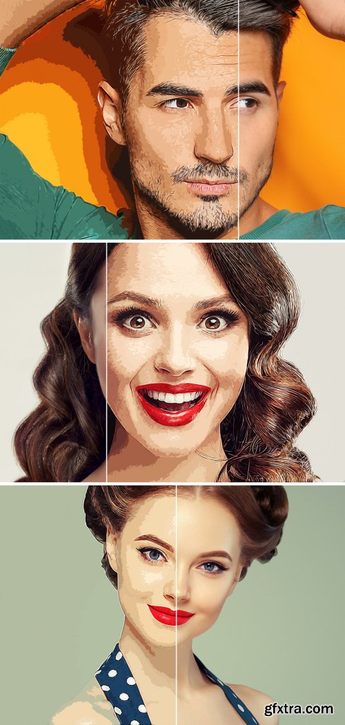 Vector Art Photo Effect Mockup 366795432