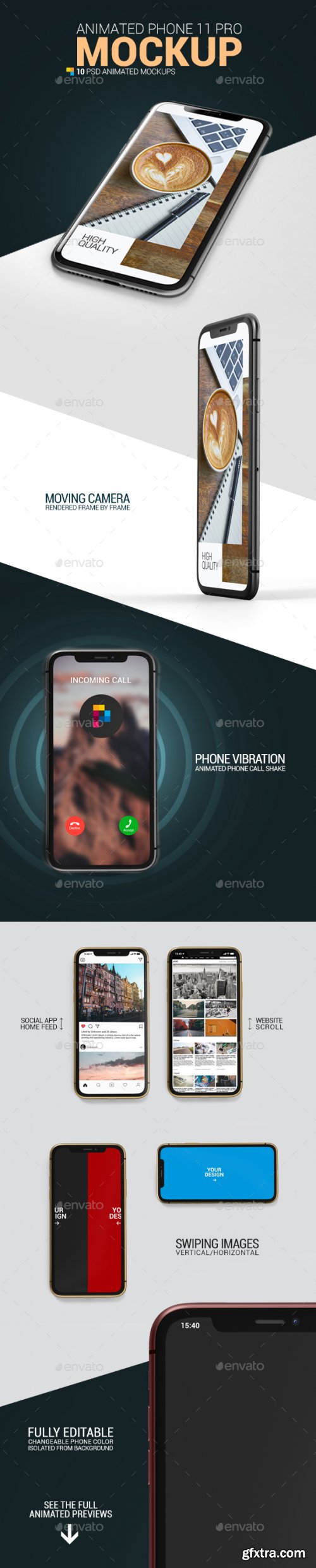 GraphicRiver - Animated Phone 11 Pro Mockup 24980699