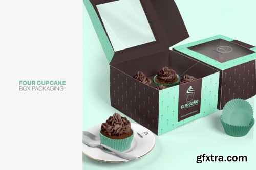 Download Designcuts Cupcake Box Packaging Mockups Bundle Gfxtra