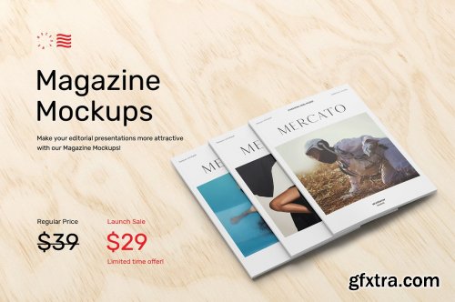 CreativeMarket - Magazine Mockups - 52 Scenes 5198551