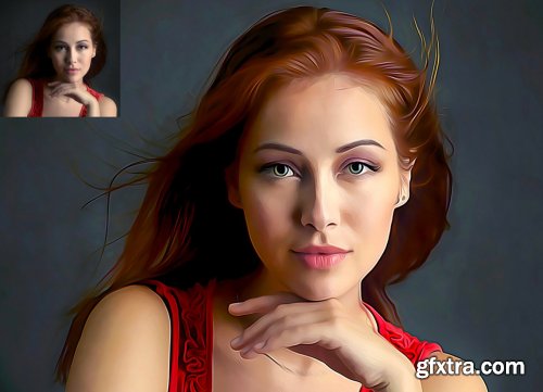 CreativeMarket - Modern Oil Paint Photoshop Action 5177811