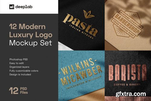 CreativeMarket - Elegant Luxury Logo Mockup Set 5144614