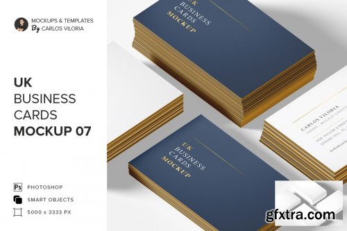 CreativeMarket - UK Business Cards Mockup 07 5217179