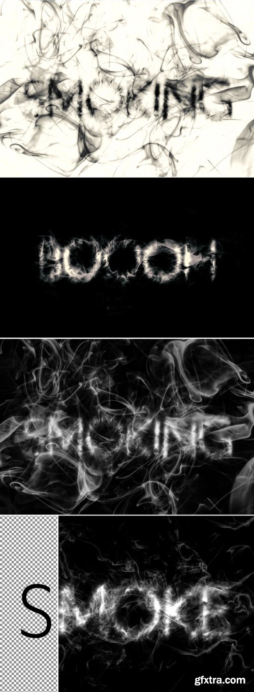 Realistic Smoke Text Effect Mockup 367557463