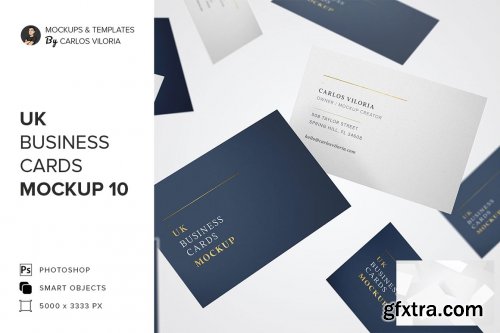 CreativeMarket - UK Business Cards Mockup 10