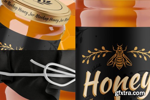 Honey Glass Jar Mockup Set