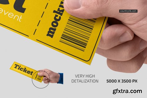 CreativeMarket - Paper Ticket Mockup Set 5232782