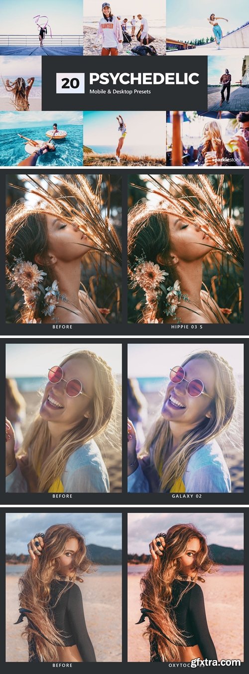 DesignBundles - 20 Psychedelic Lightroom Presets and LUTs 784074