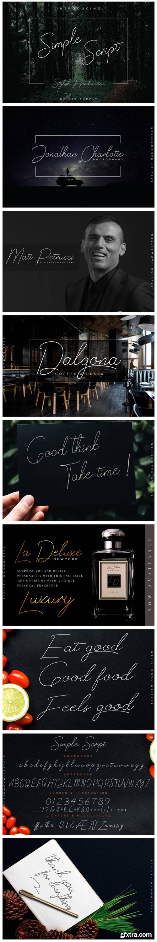 Simple Script Font