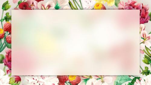 Colorful rectangle floral frame wallpaper mockup - 2090505