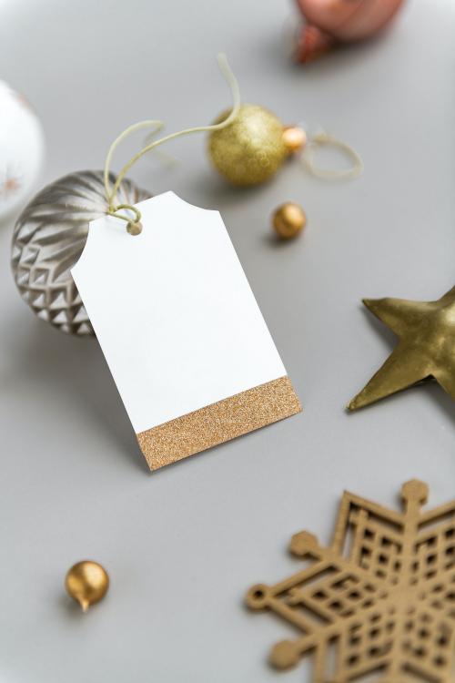 Closeup of a Christmas tag decorations - 1231368