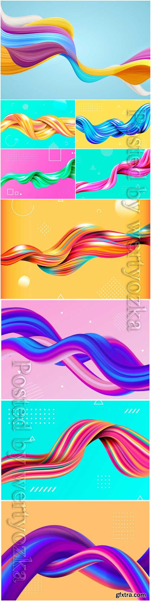 Color flow background vector illustration