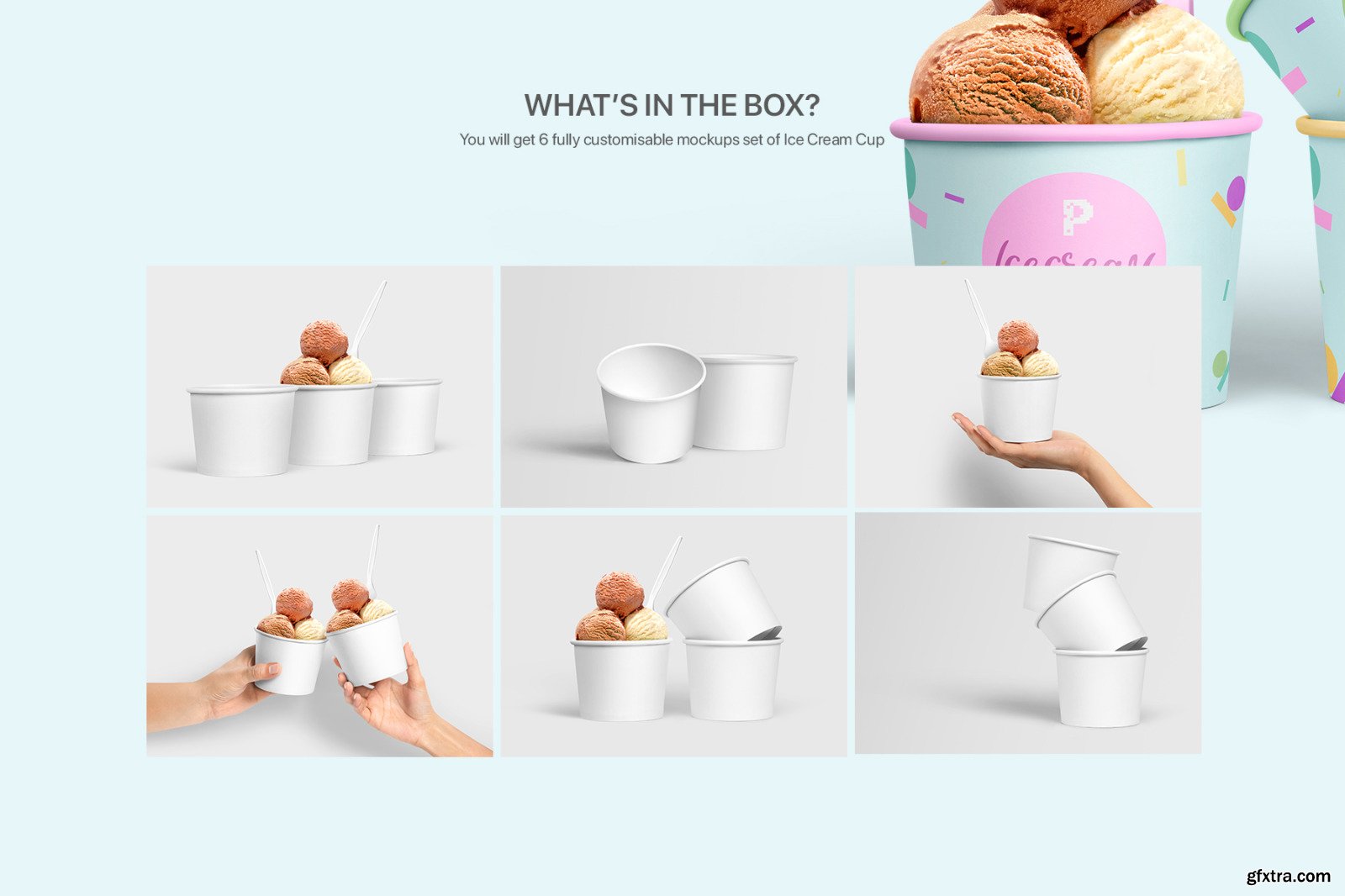 Download DesignCuts - Ice Cream Cup Mockups Set » GFxtra