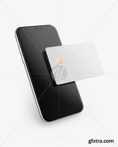 Apple iPhone 11 Pro w/ Credit Card Mockup 63868