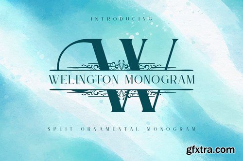 Welington - Split Monogram Font