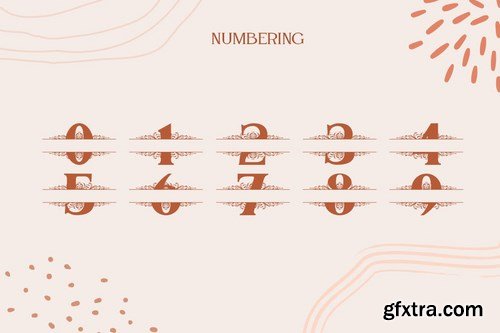 Mellica Split Monogram Font