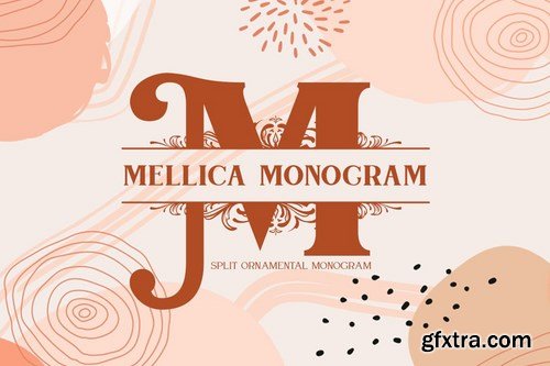 Mellica Split Monogram Font