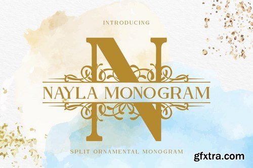 Nayla Split Monogram Font