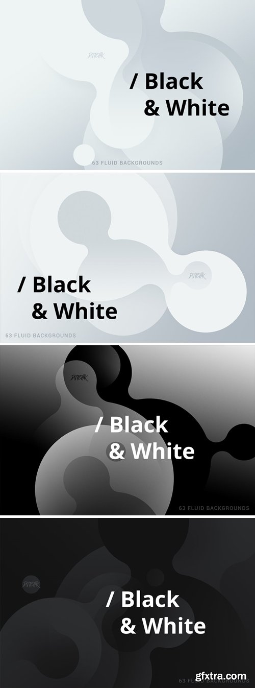 Black & White | Soft Fluid Backgrounds