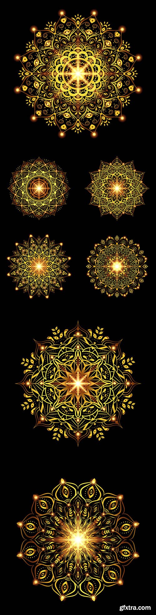 Mandala decorative gold ornament design
