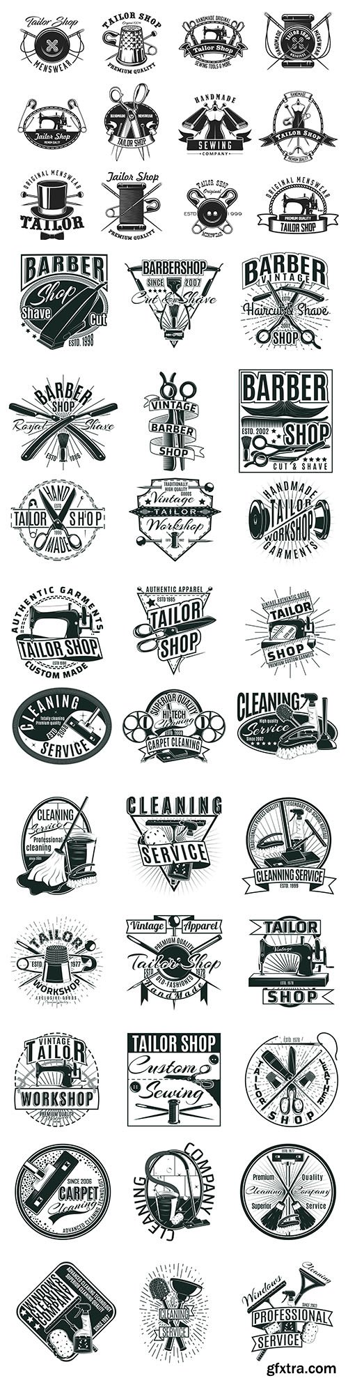 Vintage antique emblems and logos with text design 2
