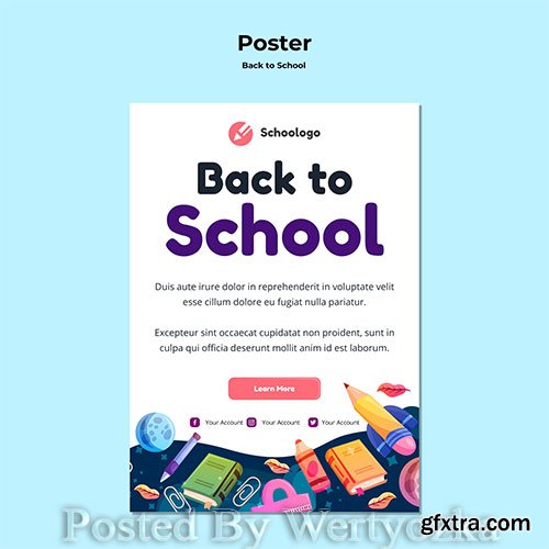 Back to school poster template # 6