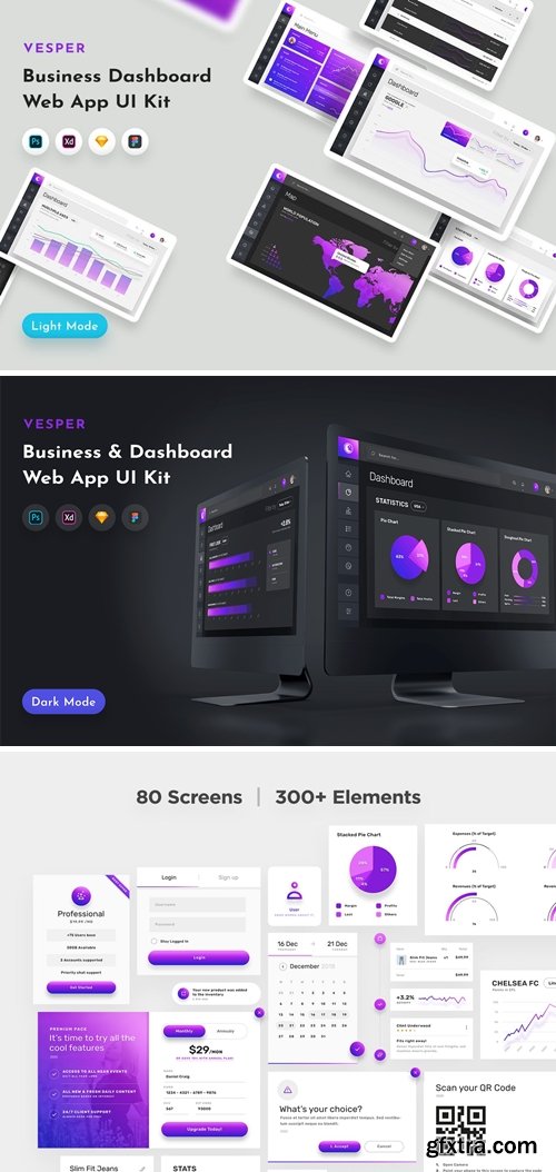 Vesper Dashboard Web App UI Kit