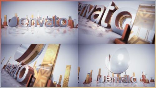 Videohive - Golden Glass Intro