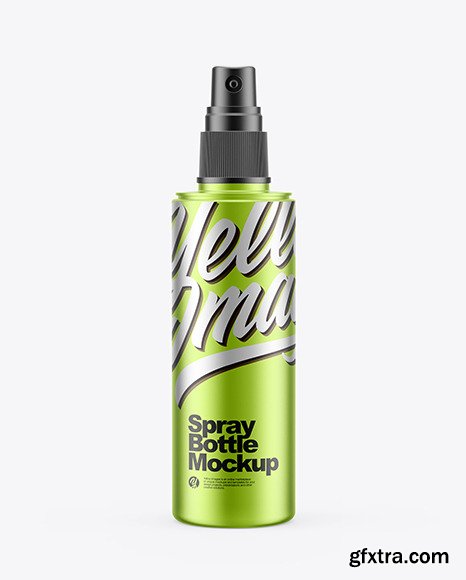 Metallic Spray Bottle Mockup 63797