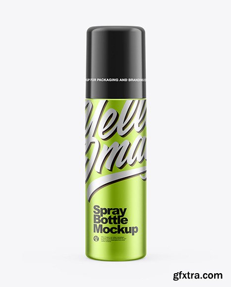 Metallic Spray Bottle Mockup 63797