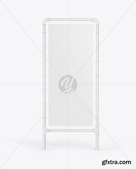 Plastic Stand w/ Matte Banner Mockup 64214