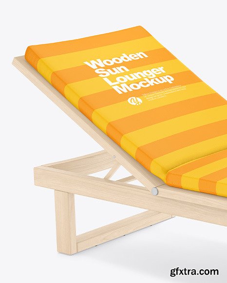 Wooden Sun Lounger Mockup 64301