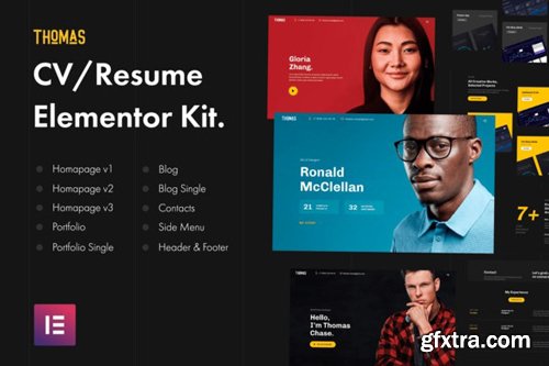 ThemeForest - Thomas v1.0 - CV/Portfolio Elementor Template Kit - 27980339