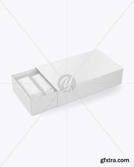 Kraft Paper Box with Snack Bars Mockup 64210