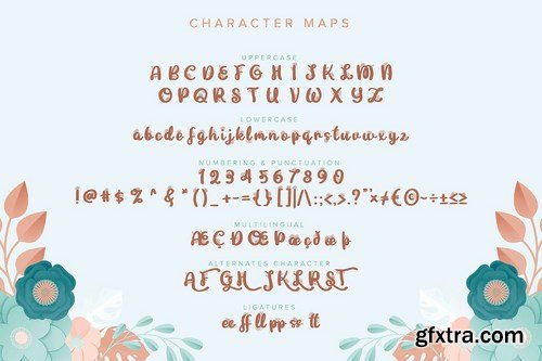 Gabriella  Fancy Flower Font